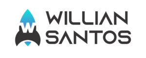 Foguete com o W ao lado escrito Willian Santos